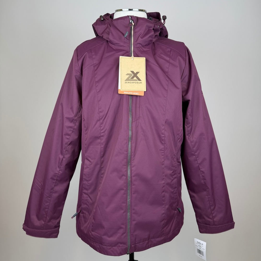 NWT ZeroXposur Weather Resistant Insulated Jacket Tulip Purple Womens Medium